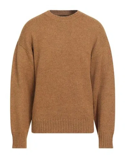 Dsquared2 Man Sweater Camel Size L Alpaca Wool In Brown