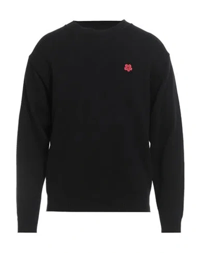 Kenzo Man Sweater Black Size S Wool In Black