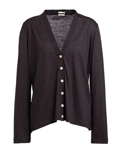 Massimo Alba Woman Cardigan Dark Brown Size L Wool In Black