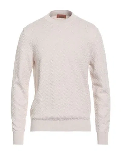 Missoni Man Sweater Beige Size 42 Cotton In Animal Print