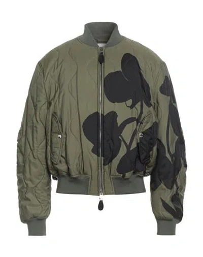 Mcq By Alexander Mcqueen Mcq Alexander Mcqueen Man Jacket Military Green Size 42 Polyamide, Silk, Elastane In Green