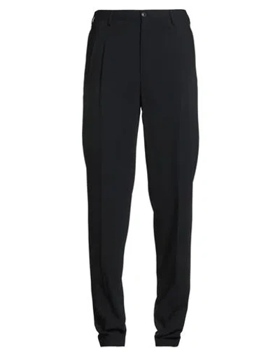 Giorgio Armani Tapered Wool Trousers In Black