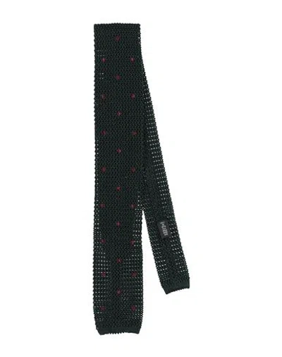 Fiorio Man Ties & Bow Ties Dark Green Size - Silk