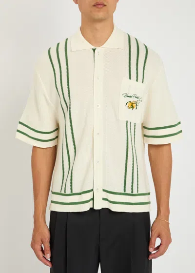 Homies Marbella Homies Padel Club Striped-intarsia Cotton Polo Shirt