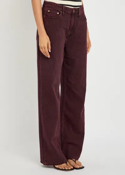 Rag & Bone Featherweight Logan Mid Rise Wide Leg Jeans
