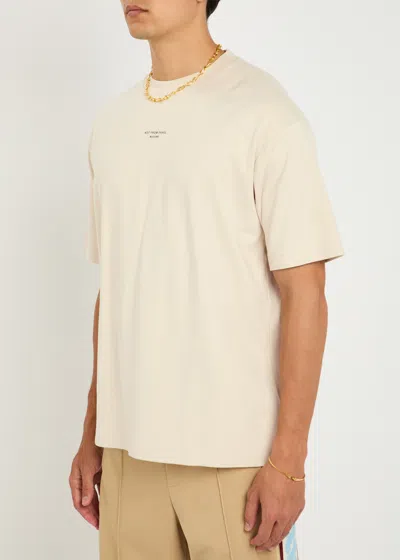 Drôle De Monsieur Nfpm Printed Cotton T-shirt In Brown