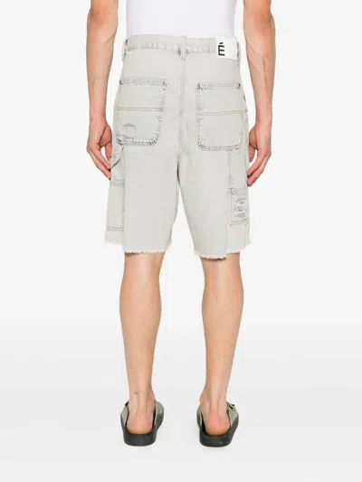 Etudes Studio Distressed Pocket Shorts In Blue