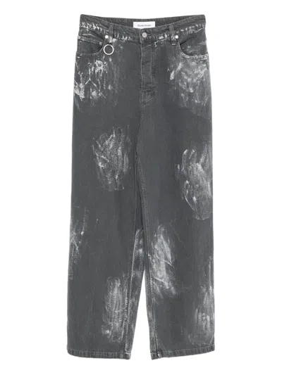 Etudes Studio Painted Loose Jeans In Black