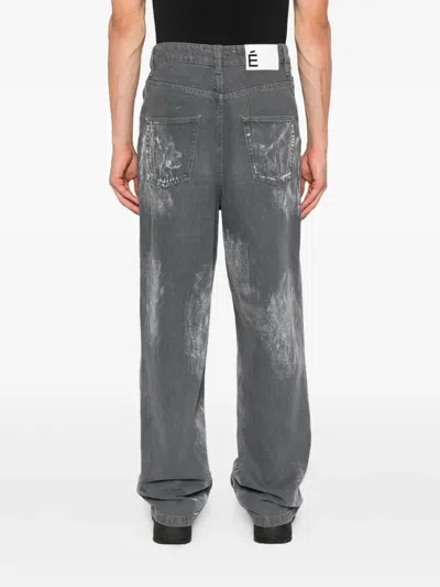 Etudes Studio Painted Loose Jeans In Black