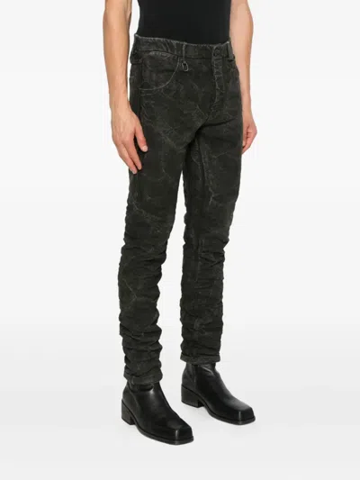 Layer Zero Acid-wash Trousers In Gray