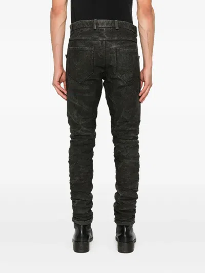 Layer Zero Acid-wash Trousers In Gray