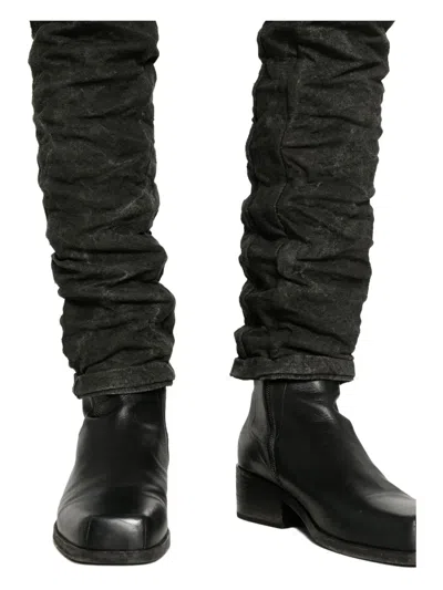 Layer Zero Acid-wash Trousers In Gray