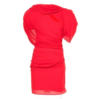 Jacquemus La Robe Castagna Mini Dress In Red