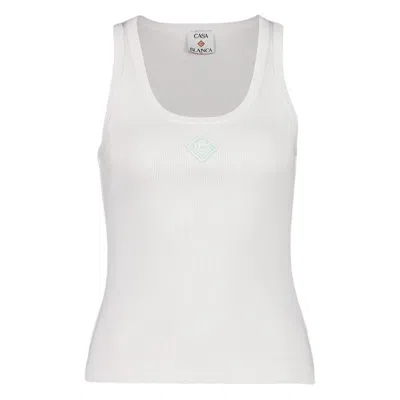 Casablanca Ribbed Logo-plaque Tank Top