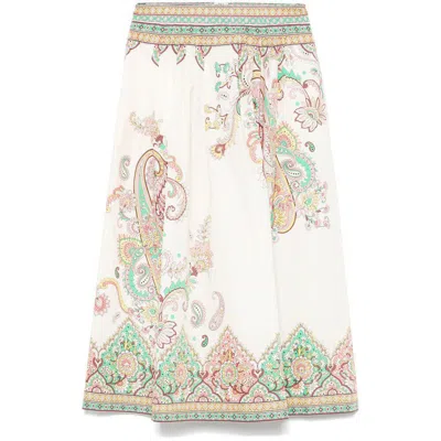 Etro Paisley Print Midi Skirt
