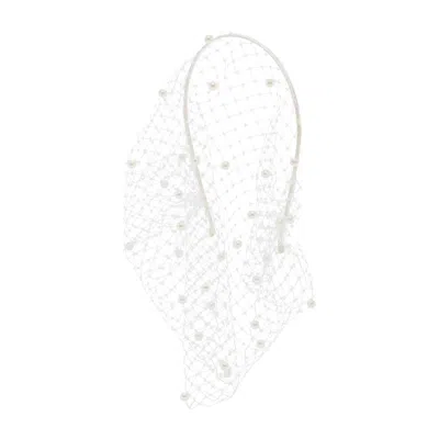 Jennifer Behr Violette Pearl-embellished Veil Headband