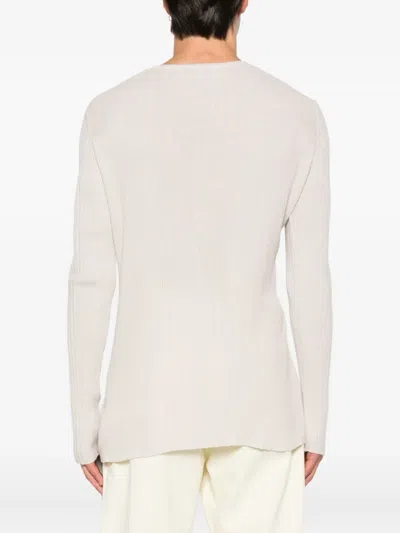 Vivienne Westwood Crewneck Sweater With Asymmetric Button Detail In Neutral