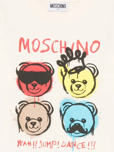 Moschino Teddy-print T-shirt In White