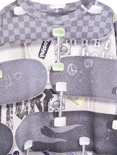 Molo Skateboard-print Sweatshirt In Blue