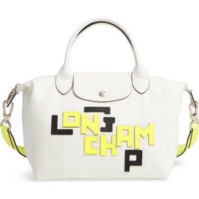 Longchamp Small Le Pliage Logo Leather Tote