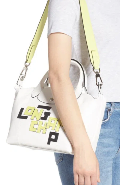 Longchamp Small Le Pliage Logo Leather Tote