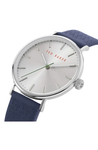 Ted Baker Three Hand Quartz Leather Strap Watch, 20mm