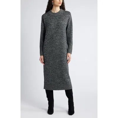 Nordstrom Long Sleeve Marled Wool Blend Sweater Dress