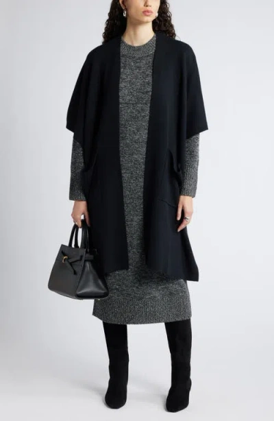 Nordstrom Long Sleeve Marled Wool Blend Sweater Dress