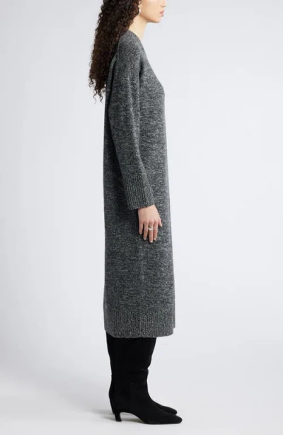 Nordstrom Long Sleeve Marled Wool Blend Sweater Dress