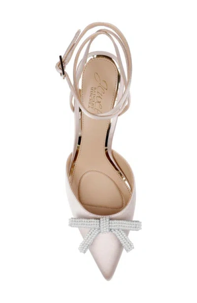 Jewel Badgley Mischka Kynlee Ankle Strap Pointed Toe Pump