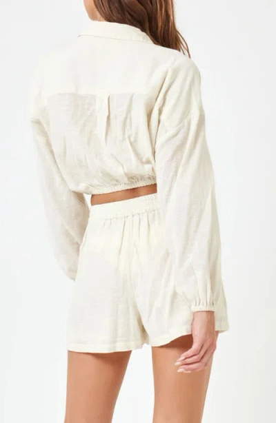 L*space Lspace Bora Button-up Cover-up Crop Top