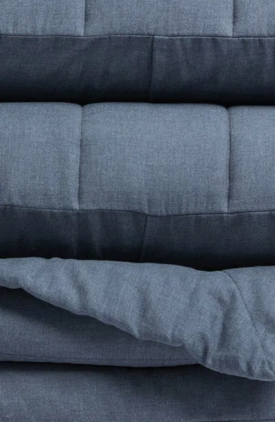Nordstrom Organic Cotton Mélange Quilted Comforter & Shams Set In Blue