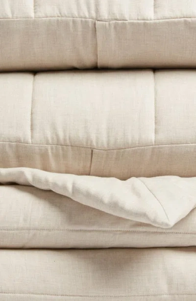 Nordstrom Organic Cotton Mélange Quilted Comforter & Shams Set In Neutral