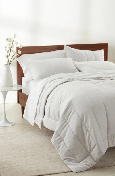 Nordstrom Organic Cotton Mélange Quilted Comforter & Shams Set In White