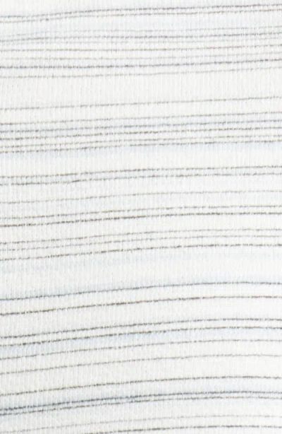 Stone Rose Pinstripe French Terry Short Sleeve Button-up Shirt In Neutral