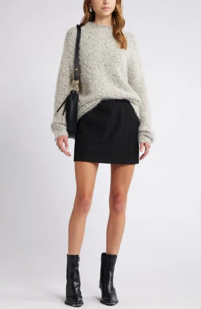 Open Edit Marled Mock Neck Sweater