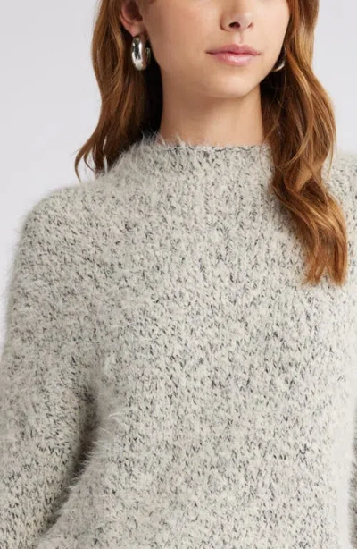 Open Edit Marled Mock Neck Sweater