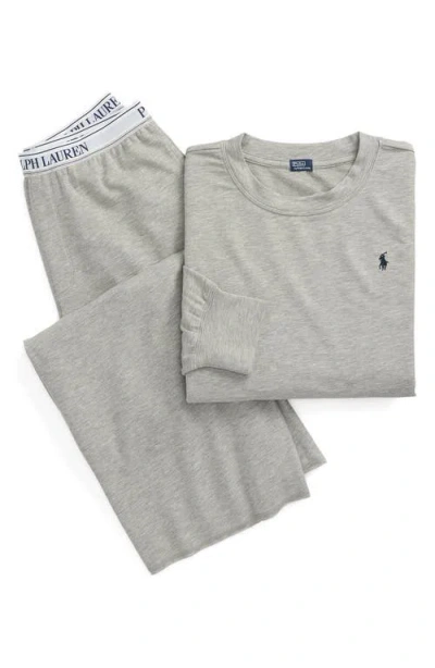 Polo Ralph Lauren Sweatshirt Knit Pajama Set In White