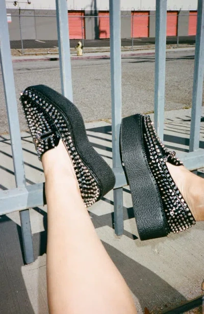 Jeffrey Campbell Choux Street Pointed Toe Platform Wedge Bit Loafer