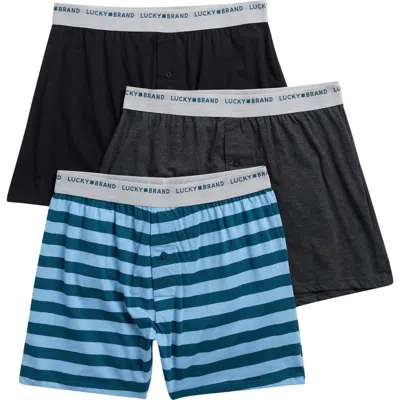 Lucky Brand Assorted 3-pack Cotton Boxer Briefs In Multi