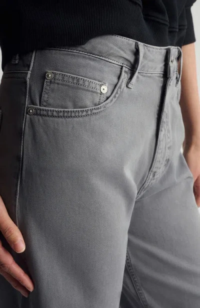 Brooklyn Industries High Waist Wide Leg Jeans In Gray