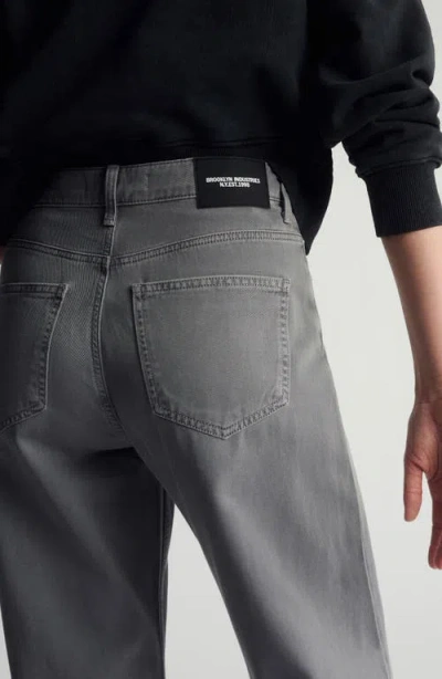 Brooklyn Industries High Waist Wide Leg Jeans In Gray