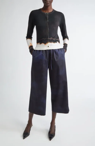 Jason Wu Collection Burned Stripe Merino Wool Cardigan