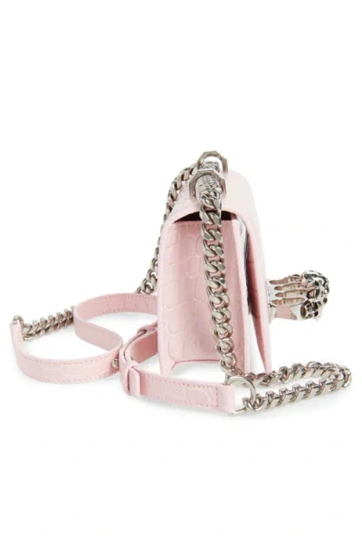 Alexander Mcqueen Jeweled Mini Mock-croc Satchel Bag