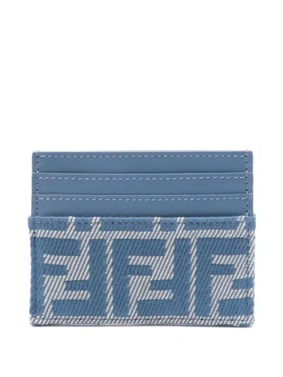 Fendi Monogram Cardholder In Blue