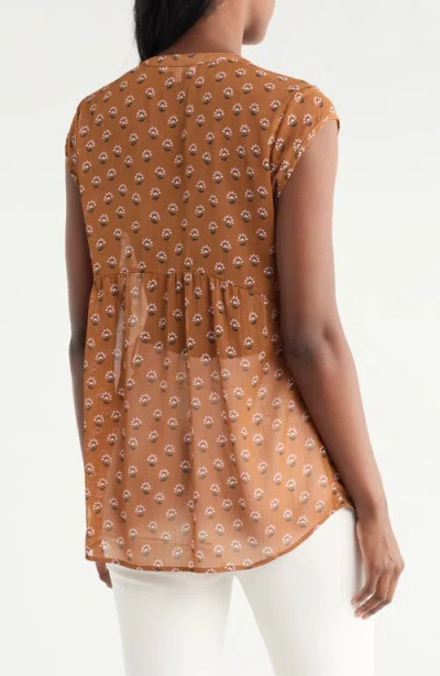 Dr2 By Daniel Rainn Tie Neck Flounce Top