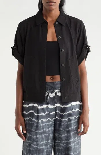 Dkny Short Sleeve Roll Tab Jacket