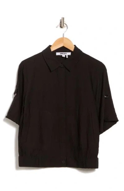 Dkny Short Sleeve Roll Tab Jacket