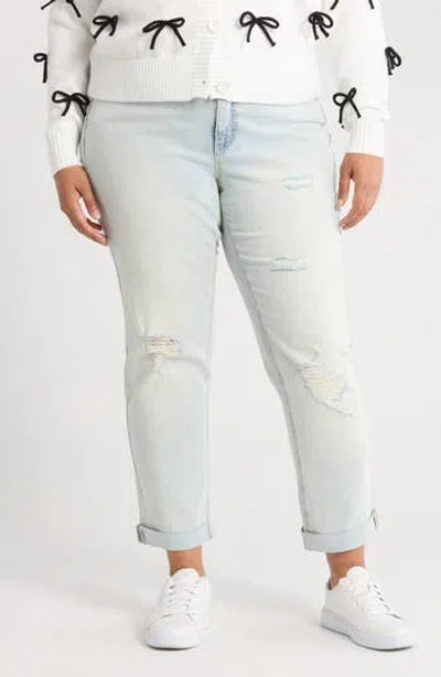 Seven7 Weekend High Waist Slim Straight Leg Jeans In Blue
