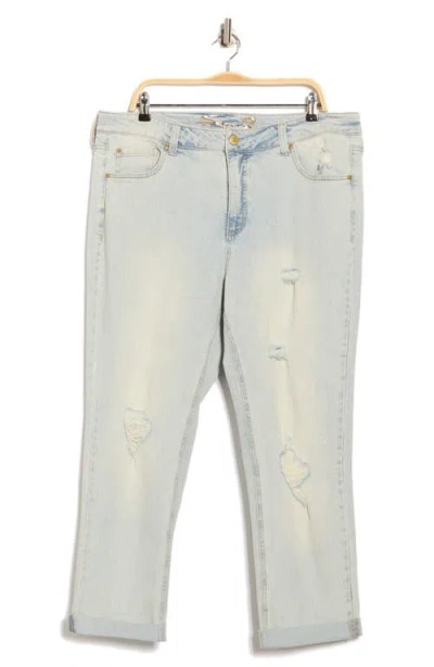 Seven7 Weekend High Waist Slim Straight Leg Jeans In Blue
